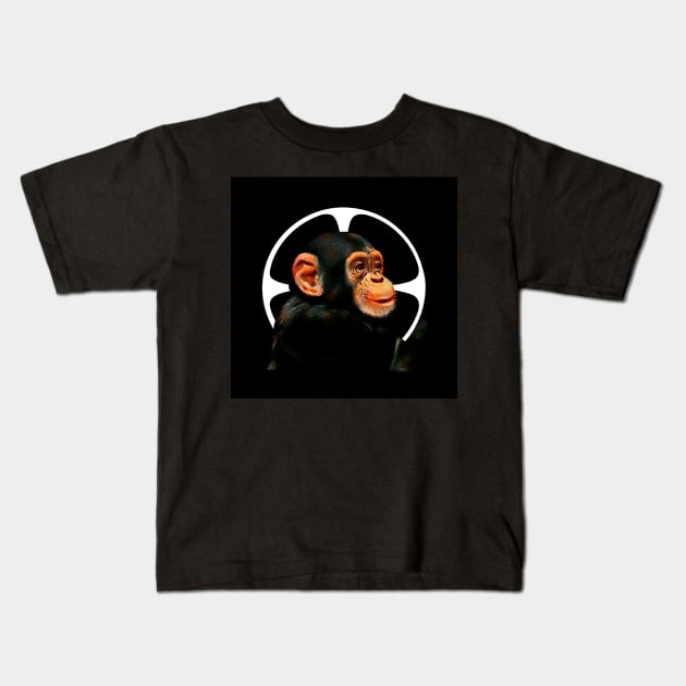 Chimpanzee Kids T-Shirt by Marccelus